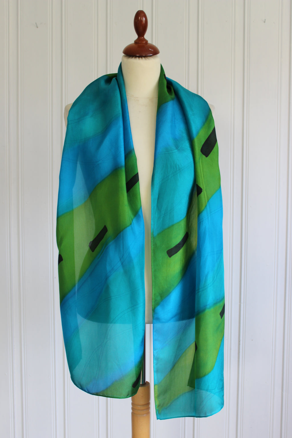 Hand painted silk scarf  3997