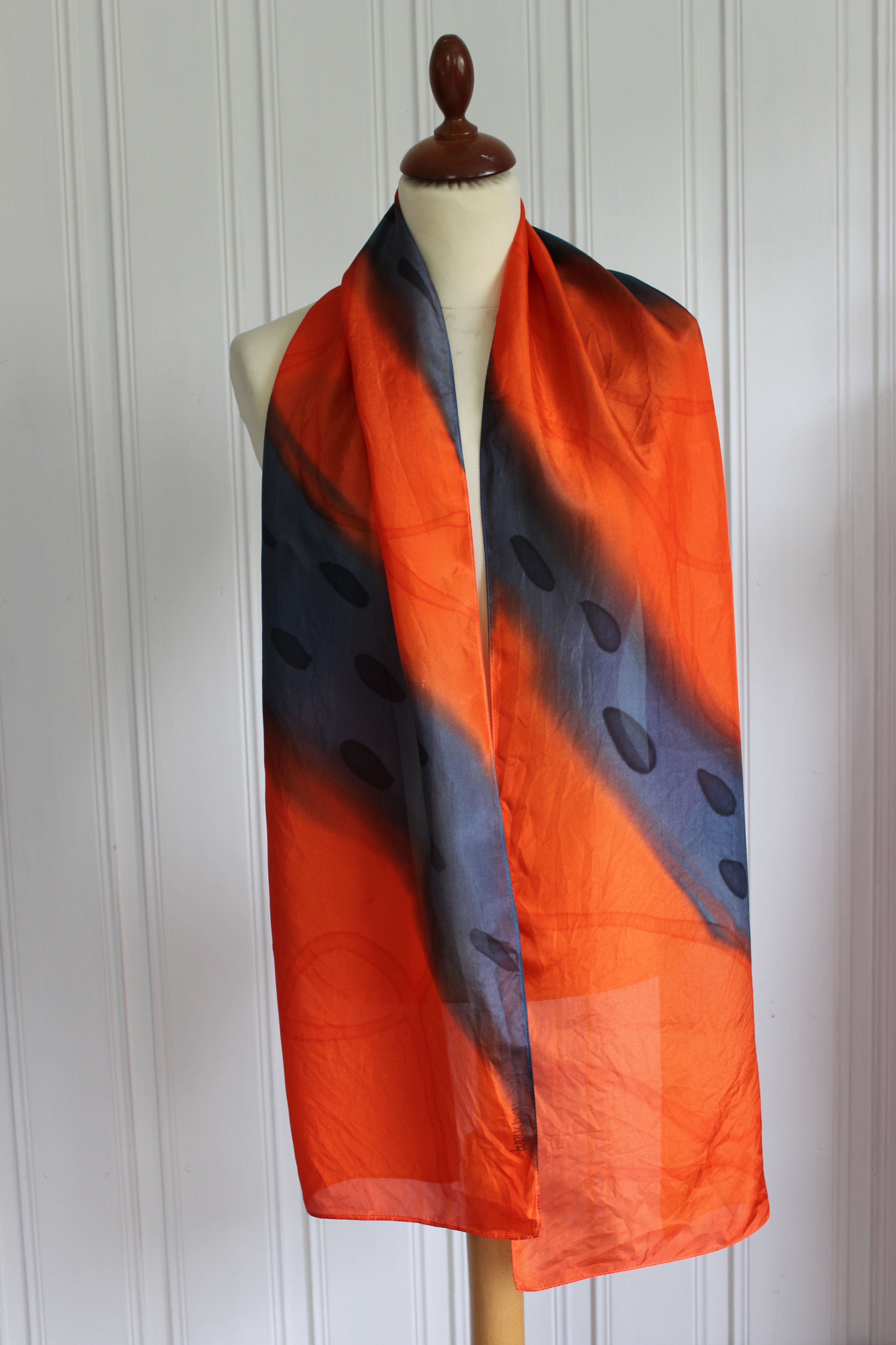 Hand painted silk scarf  4001