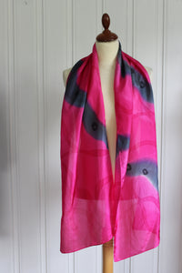 Hand painted silk scarf  4003