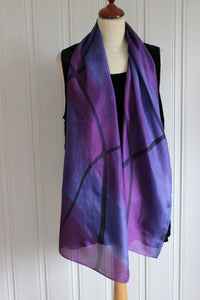 Hand painted silk scarf 4239