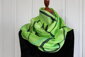 Hand painted silk scarf 4390