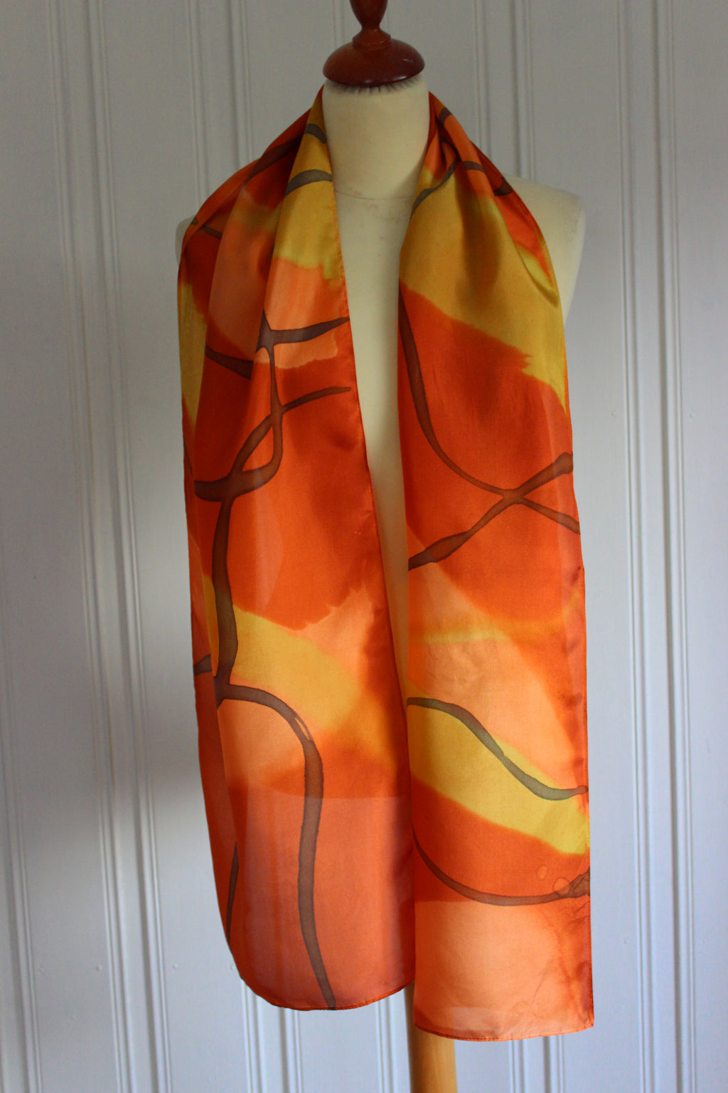 Hand painted silk scarf  3622