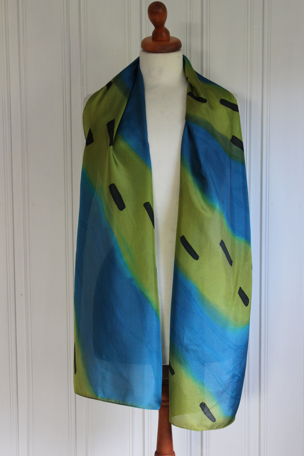 Hand painted silk scarf  3997