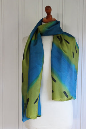 Hand painted silk scarf  3997