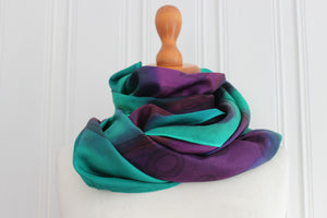 Hand painted silk scarf  3798