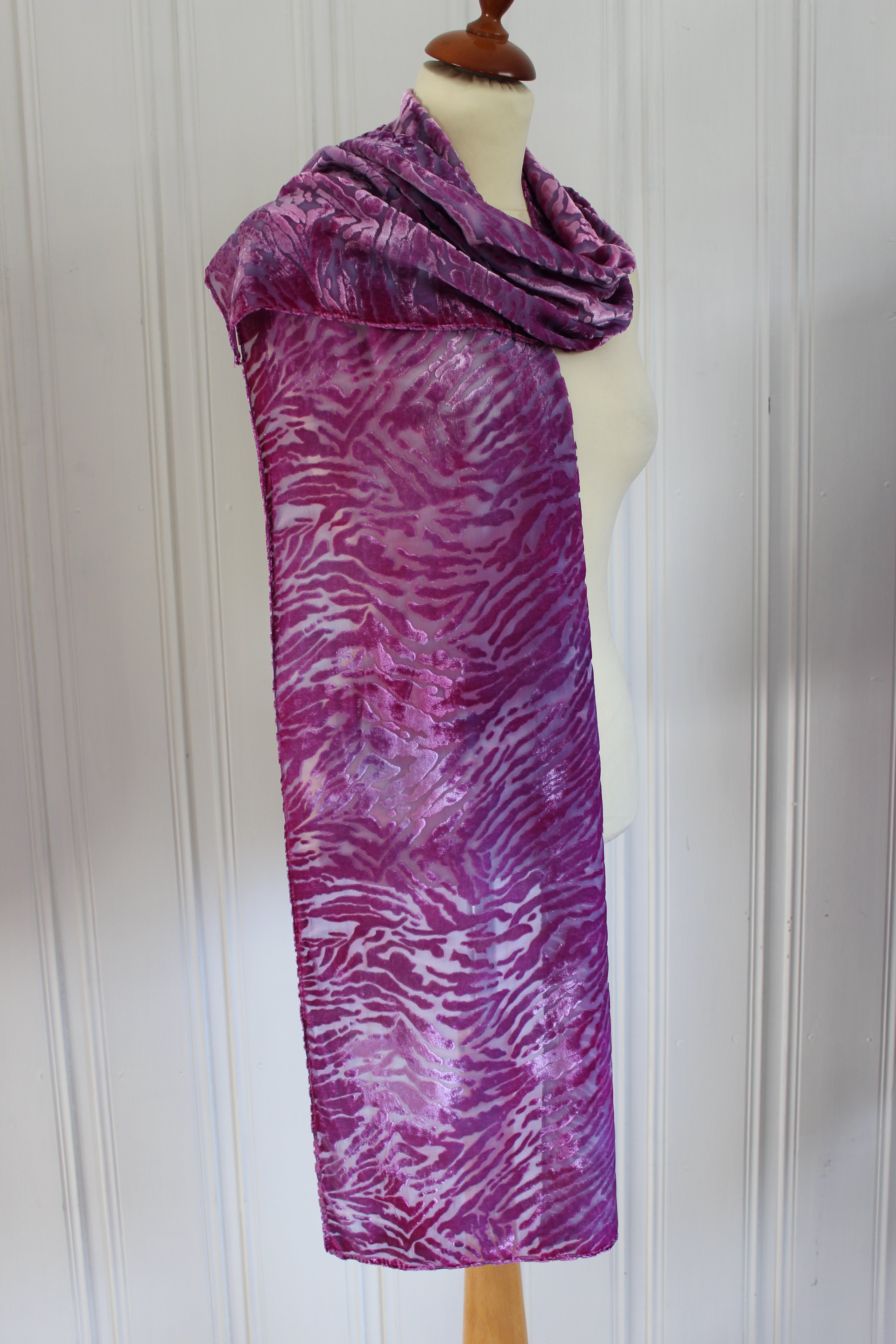 Håndmalt skjerf i silke 4838