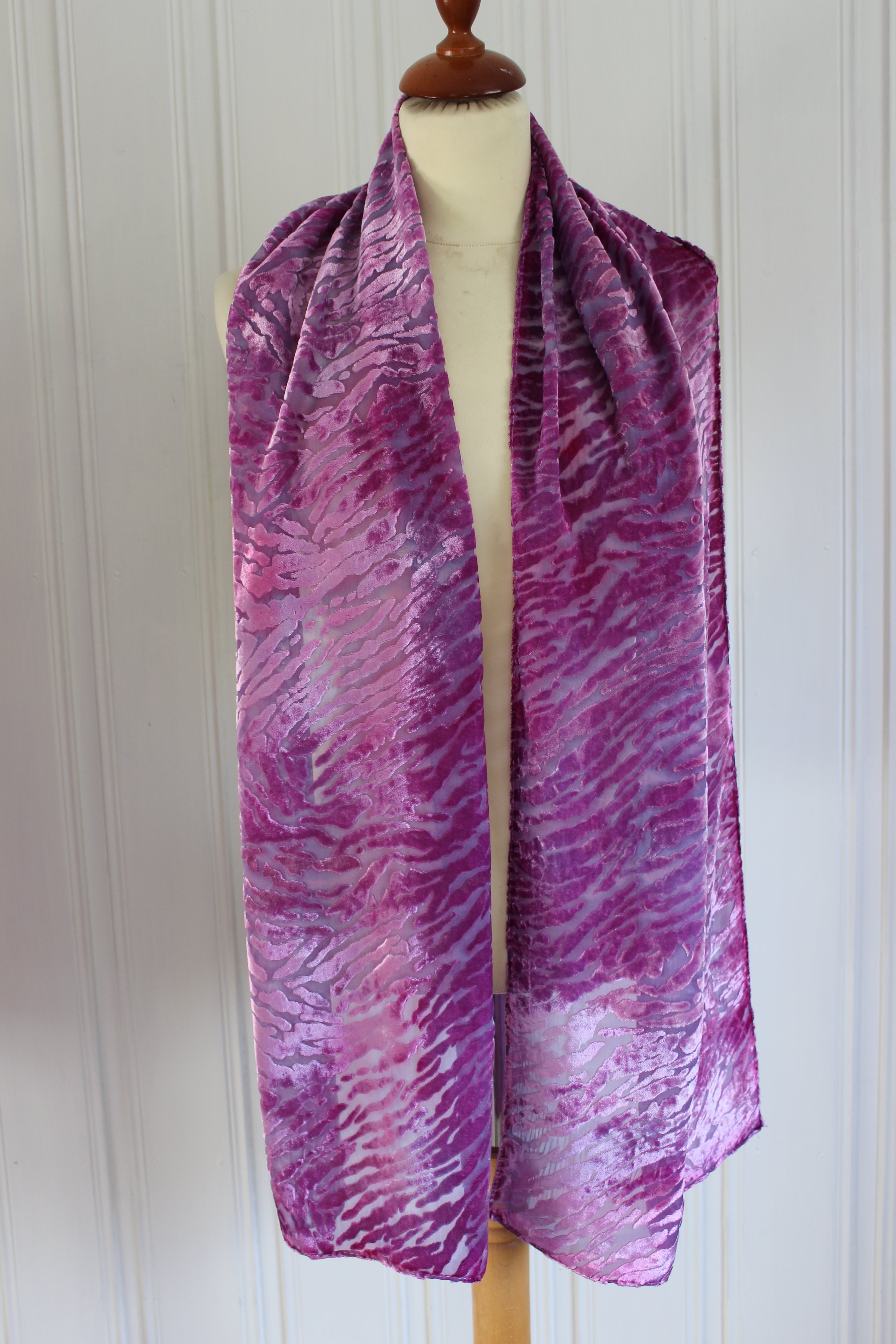 Håndmalt skjerf i silke 4838