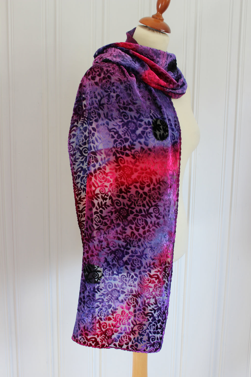 Håndmalt skjerf i silke 4841