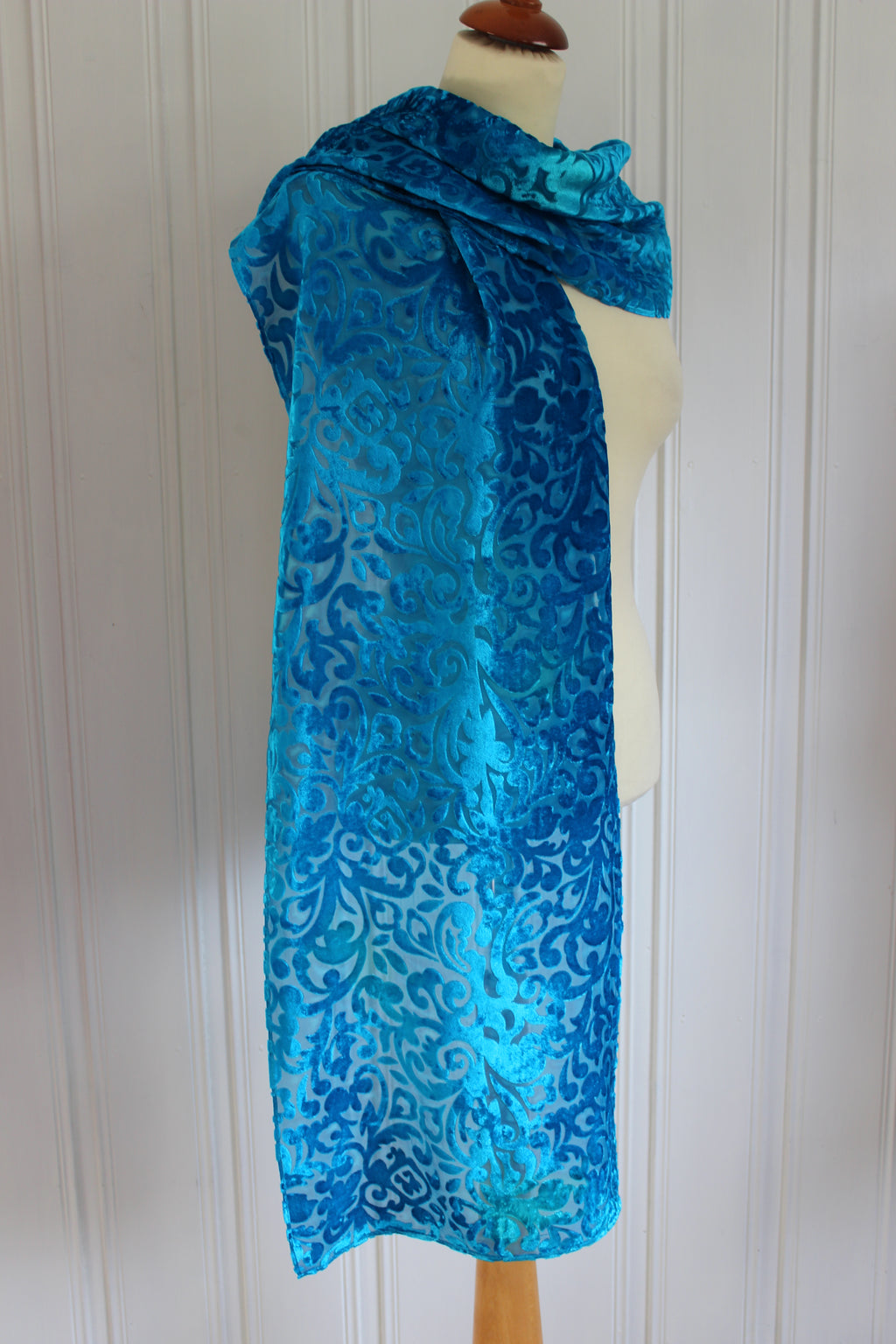 Håndmalt skjerf i silke 4847