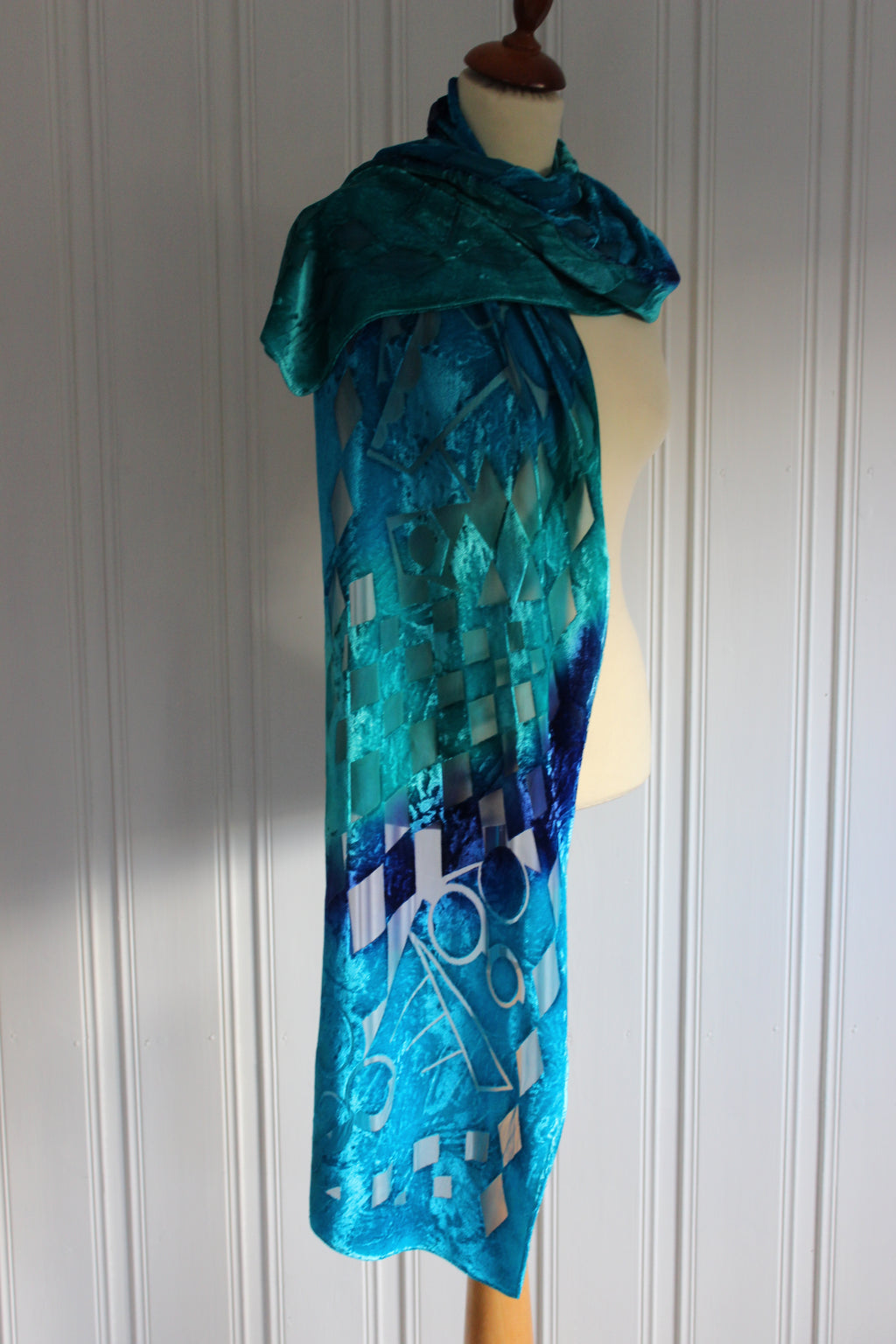 Hand painted silk scarf 4860