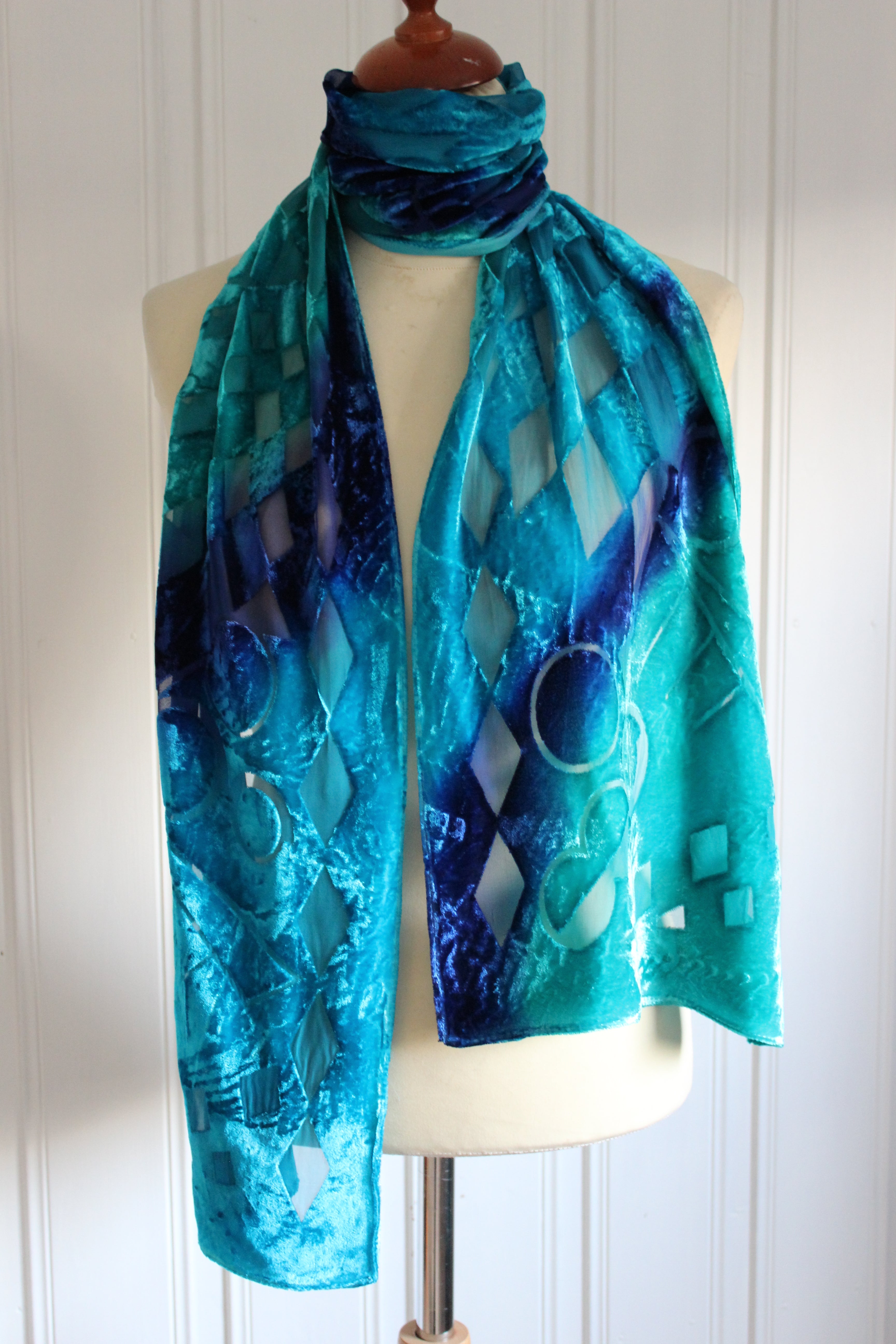 Hand painted silk scarf 4860