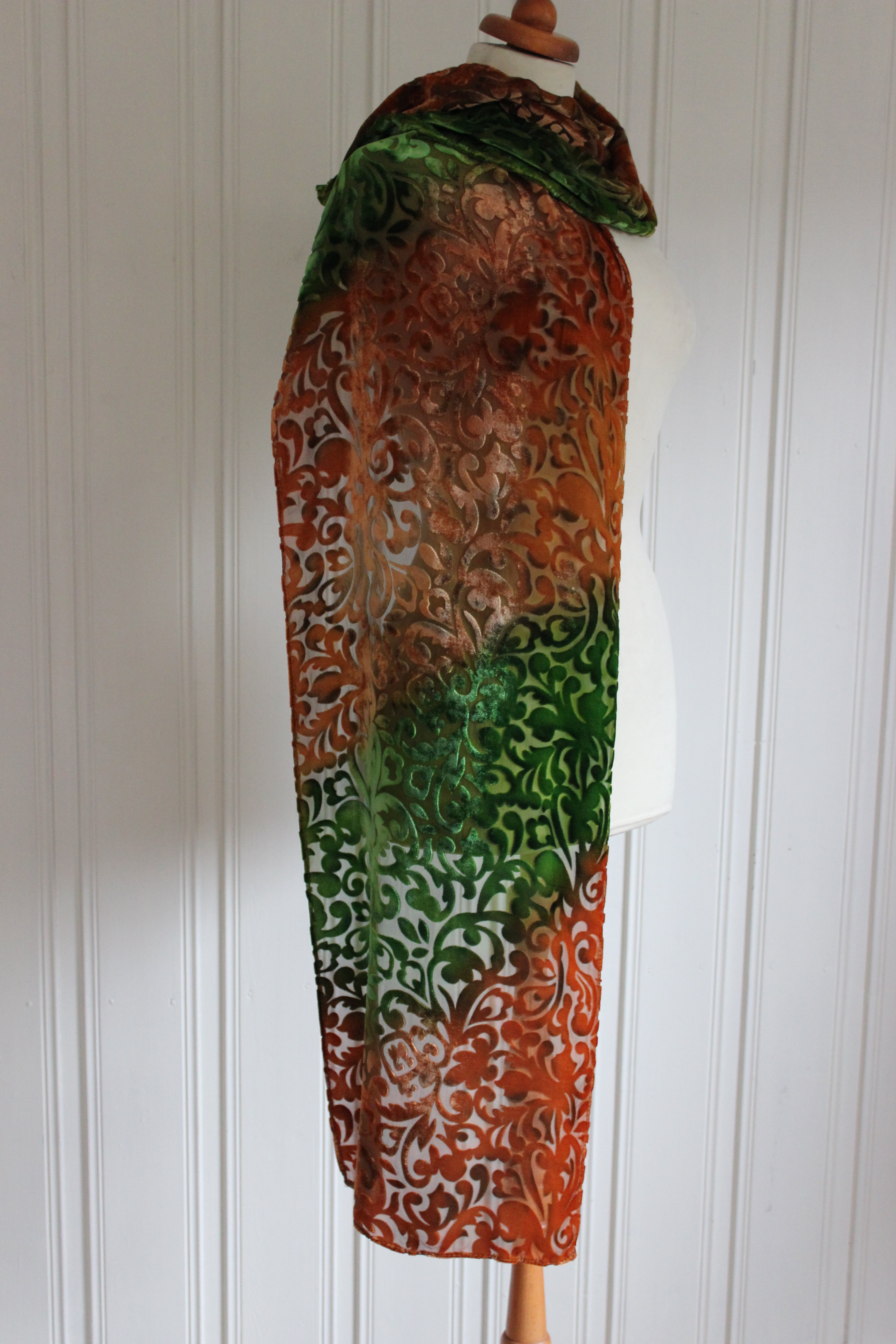 Håndmalt skjerf i silke 4865