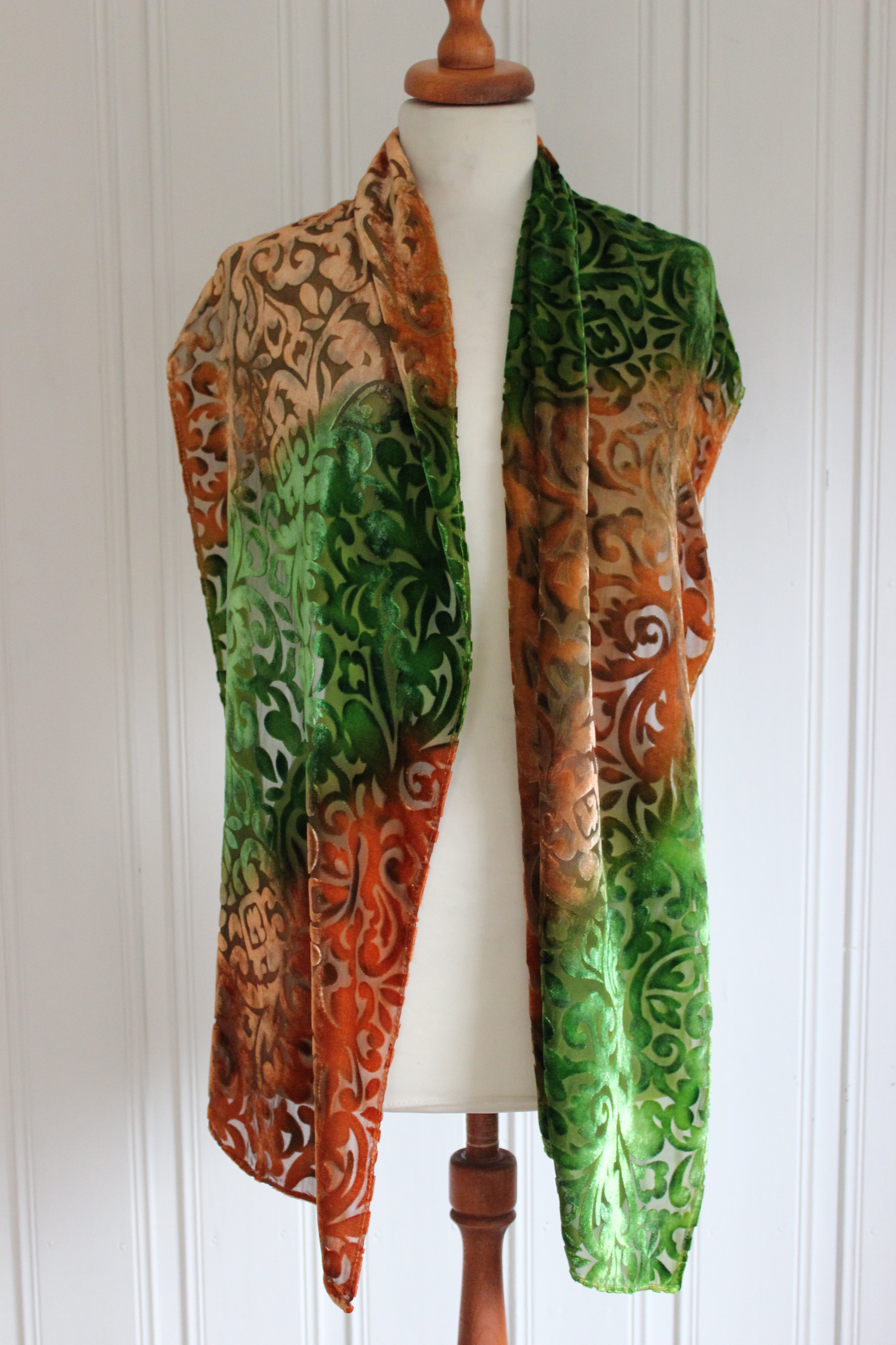 Håndmalt skjerf i silke 4865