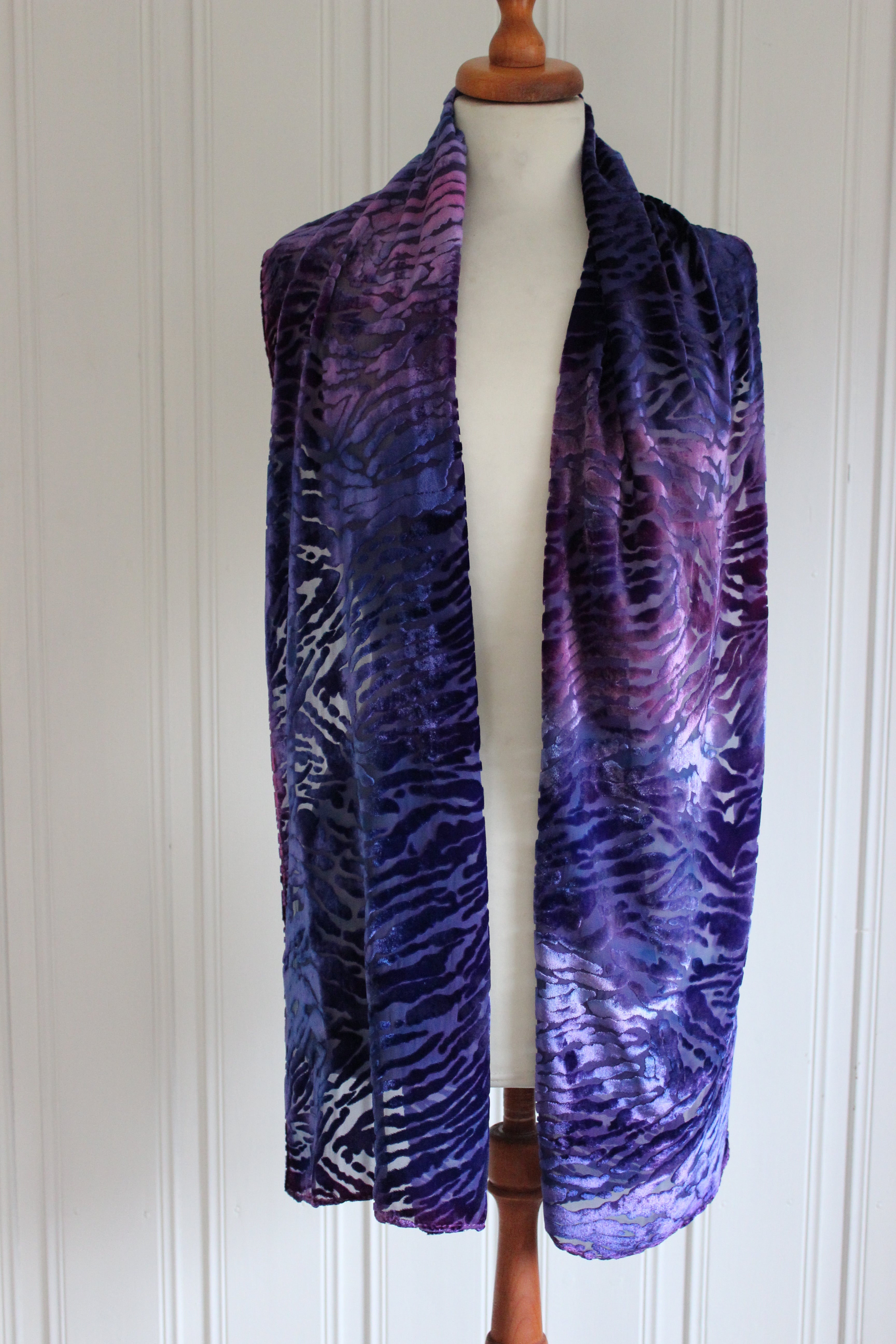 Håndmalt skjerf i silke 4867