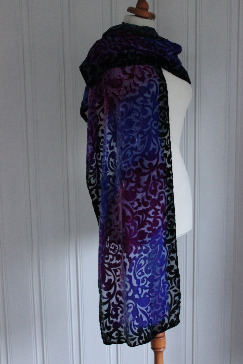 Håndmalt skjerf i silke 4872