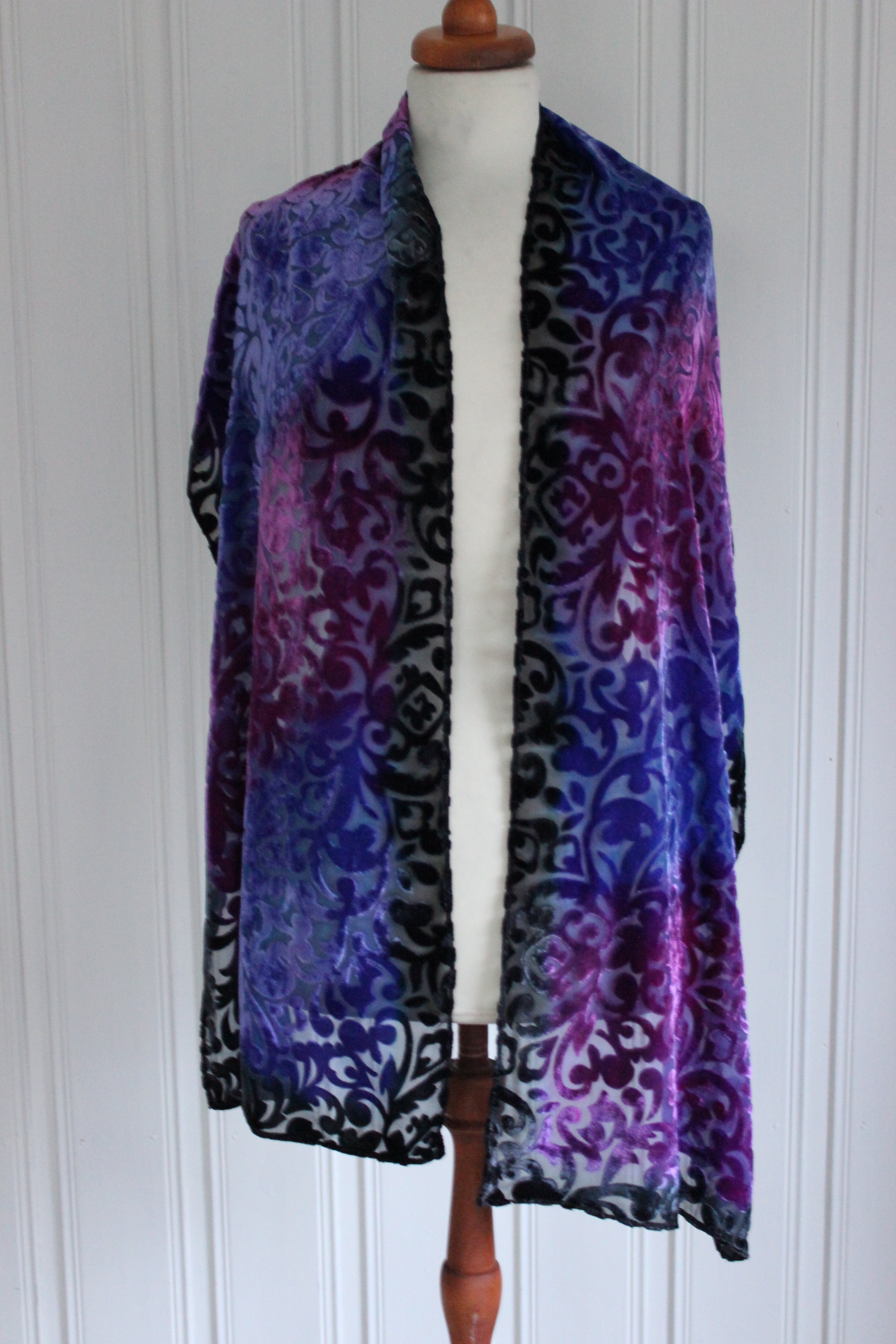 Håndmalt skjerf i silke 4872