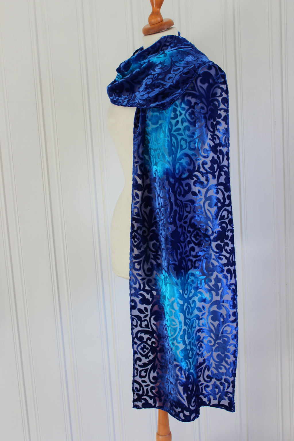 Hand painted silk scarf 4878