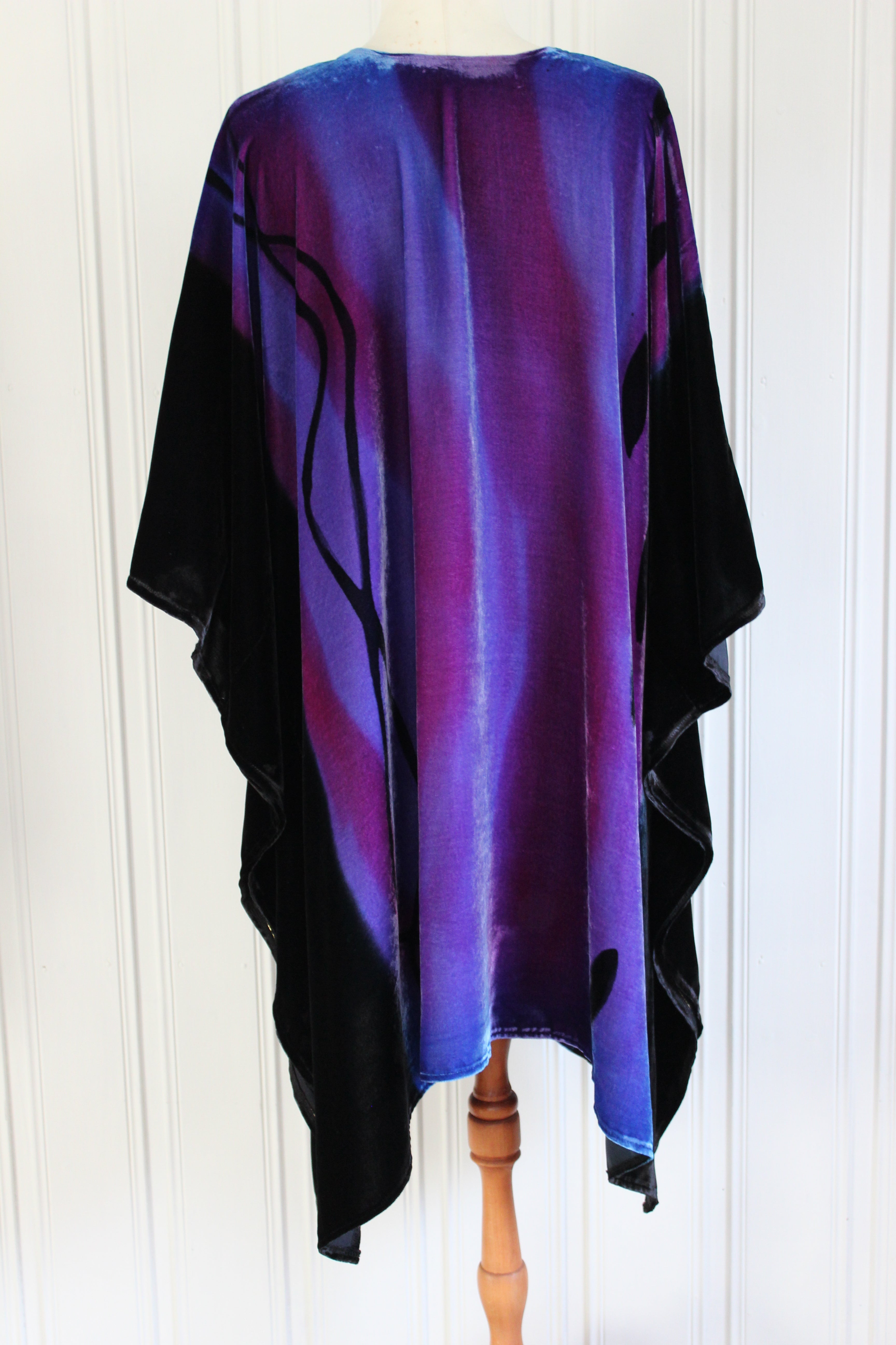 Håndmalt topp i silkefløyel 4885