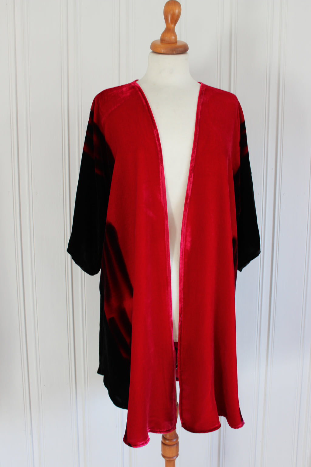 Håndmalt jakke i silkefløyel  4896