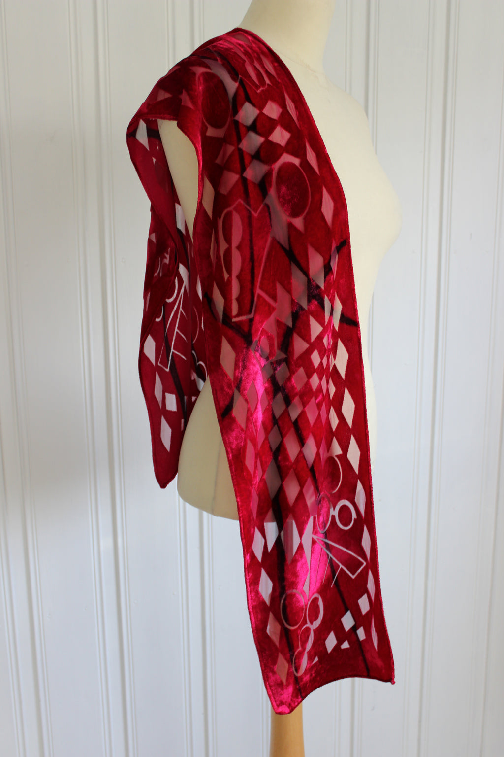 Hand painted silk scarf 4905