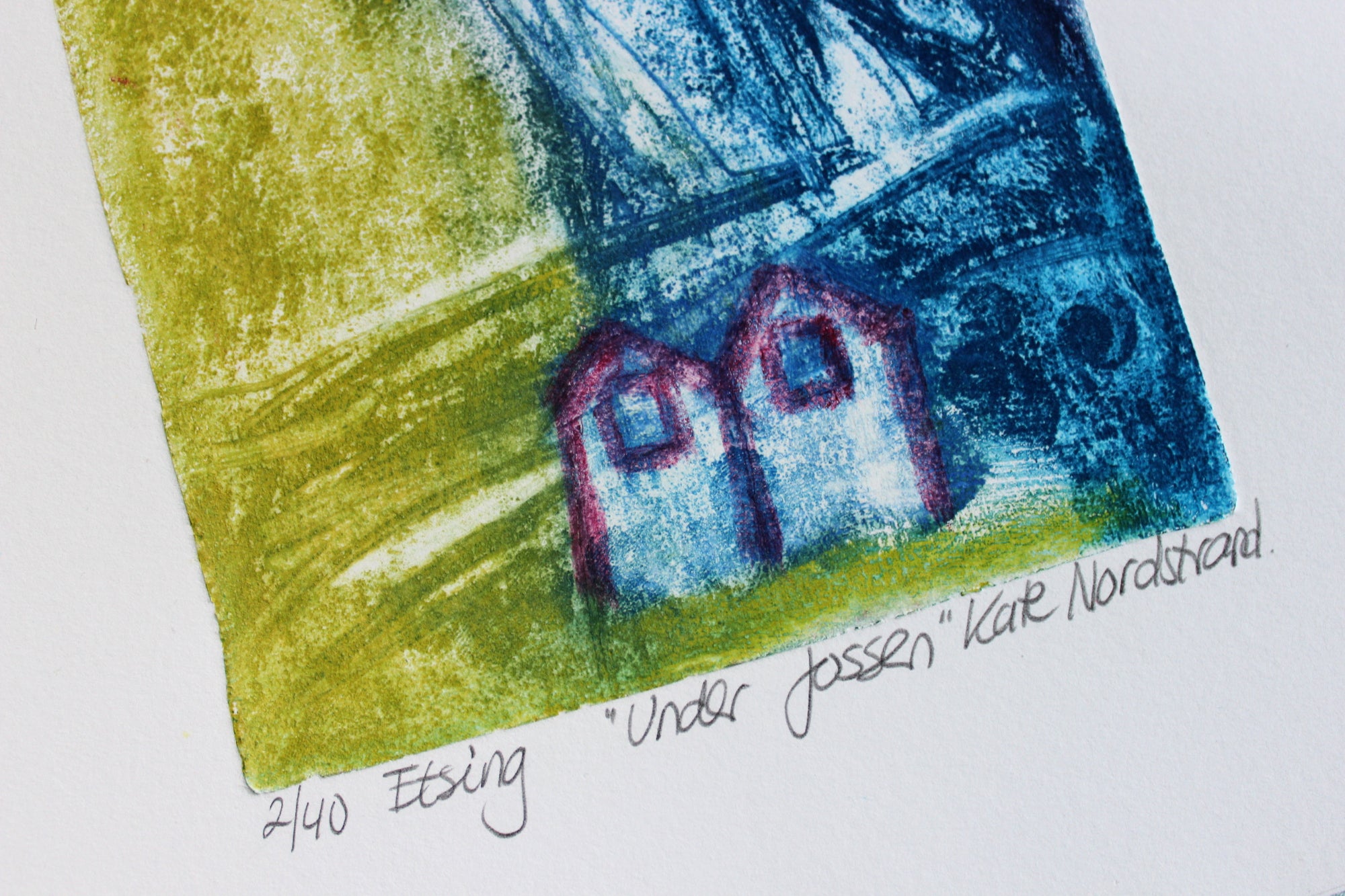 Etsing  "Under fossen" 2