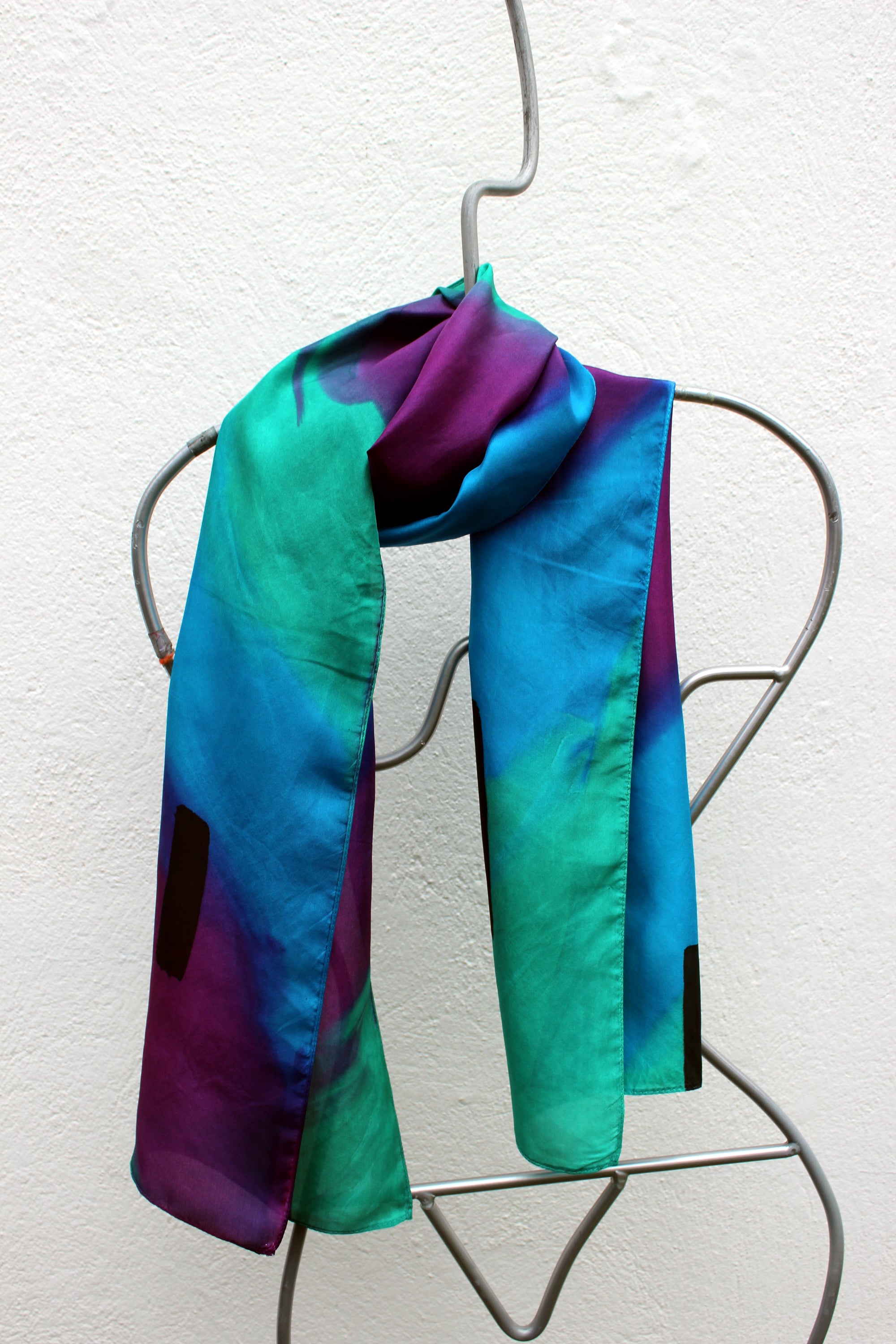 Hand painted silk scarf  3106