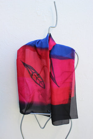 Hand painted silk scarf 0335