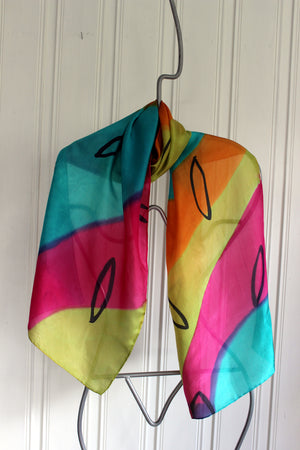 Hand painted silk scarf  3607