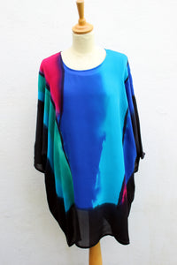 Hand painted silk top  3631