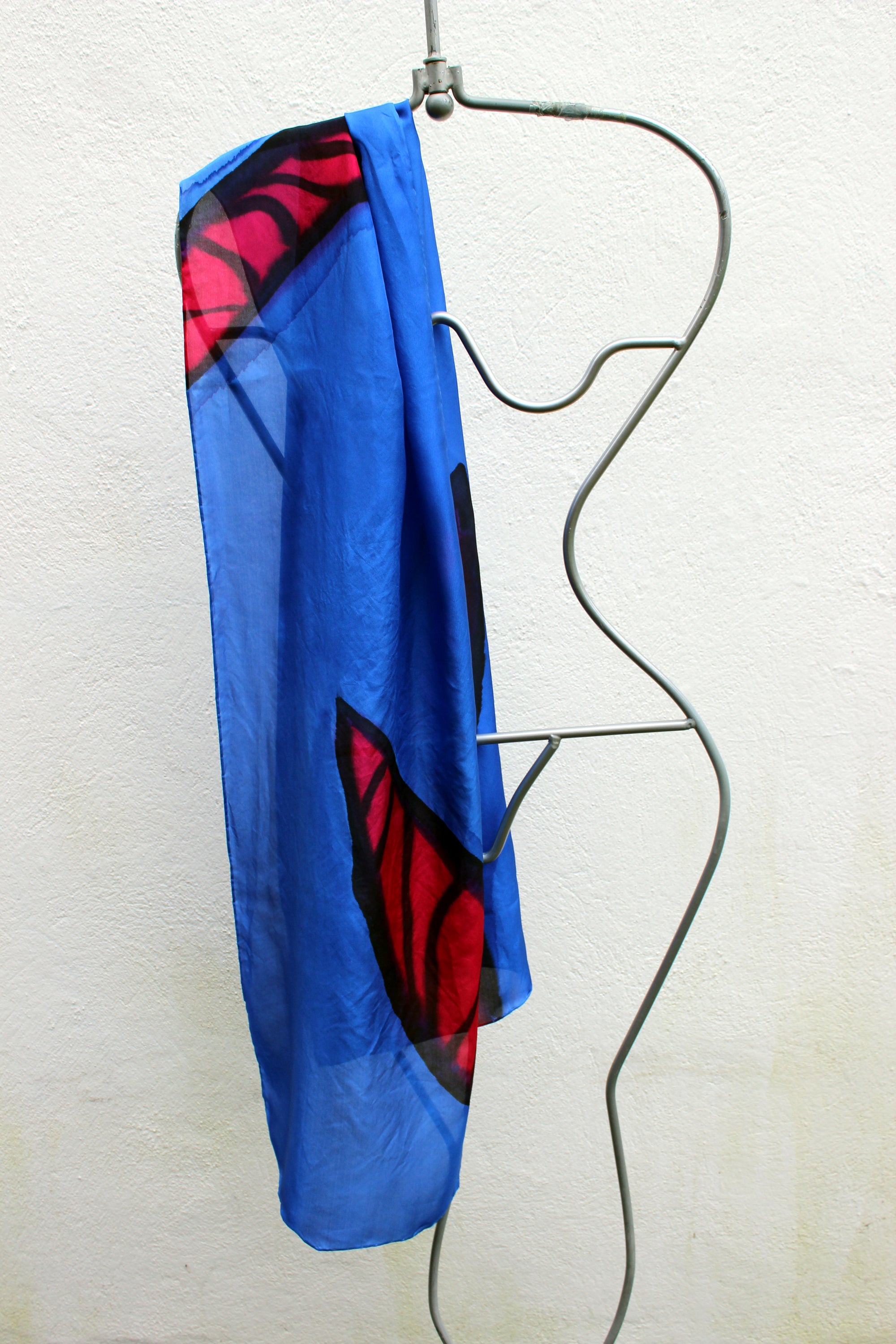 Hand painted silk scarf  3656