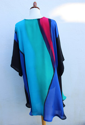 Hand painted silk jacket  3663