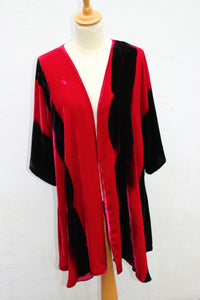 Hand painted silk velvet jacket 3698