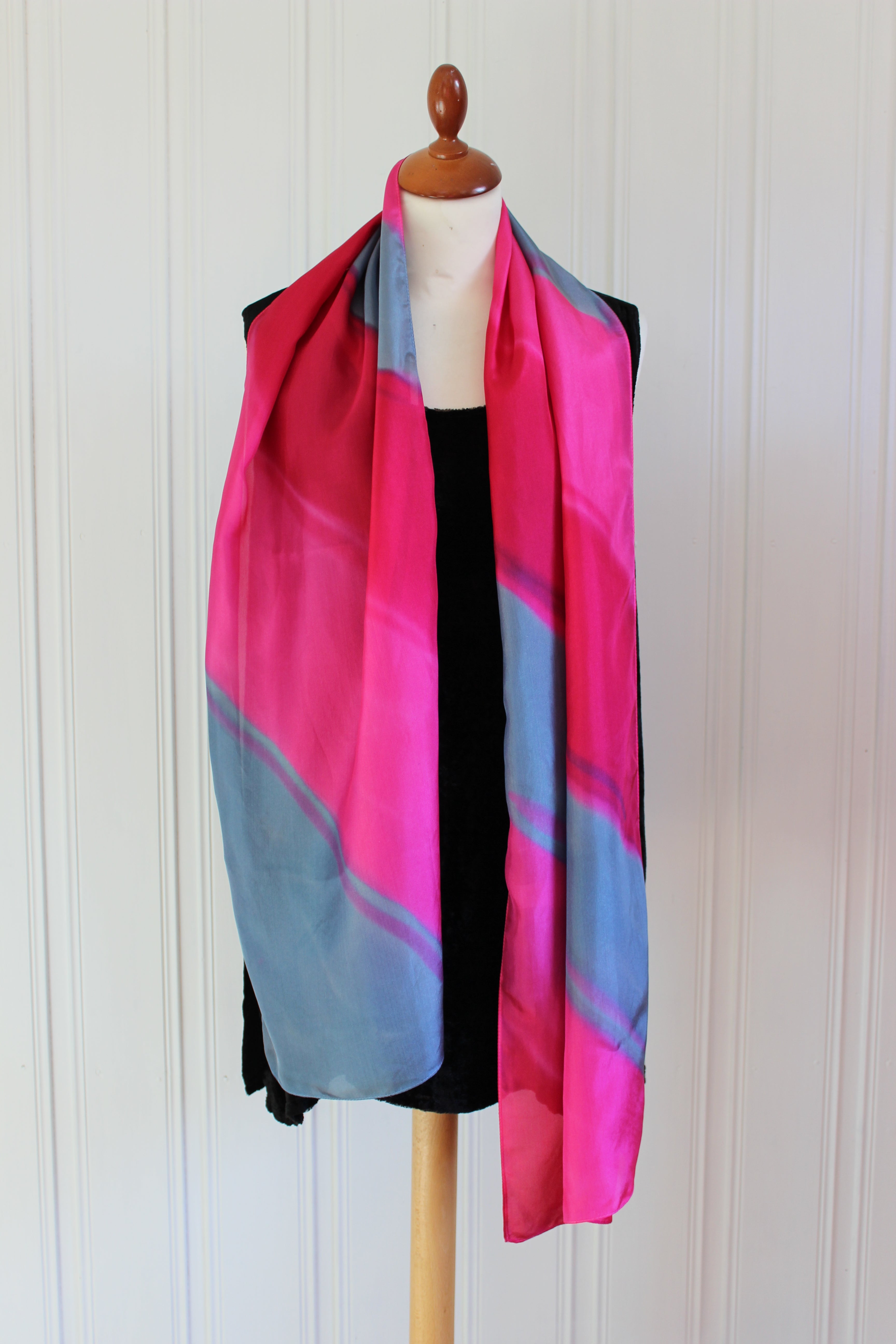 Hand painted silk scarf  3792