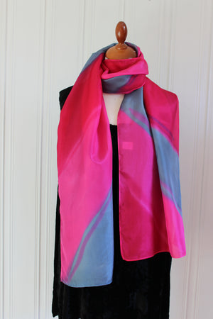 Hand painted silk scarf  3792
