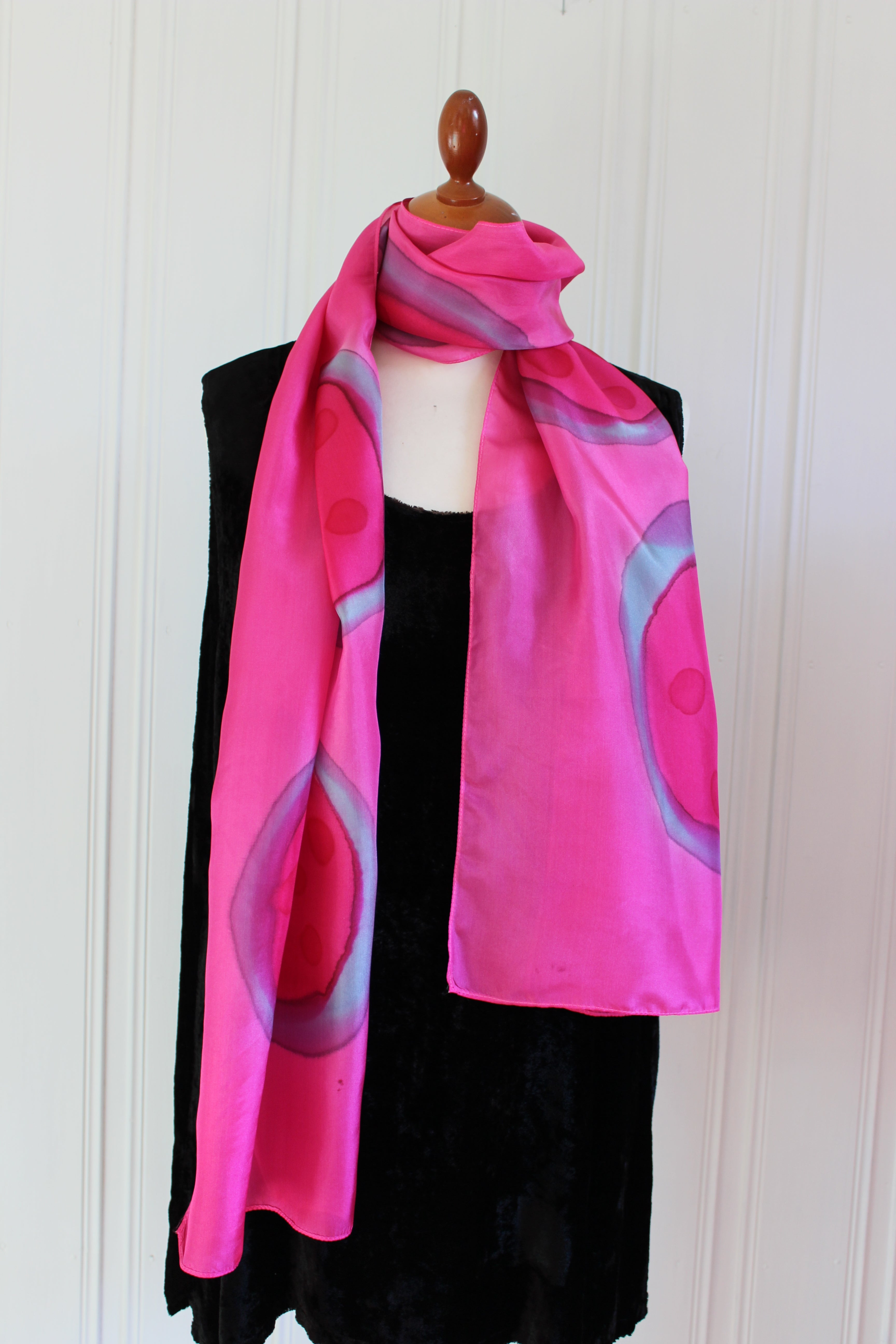 Hand painted silk scarf  3794