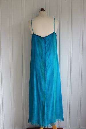 Håndmalt kjole i Crincle silke 3883