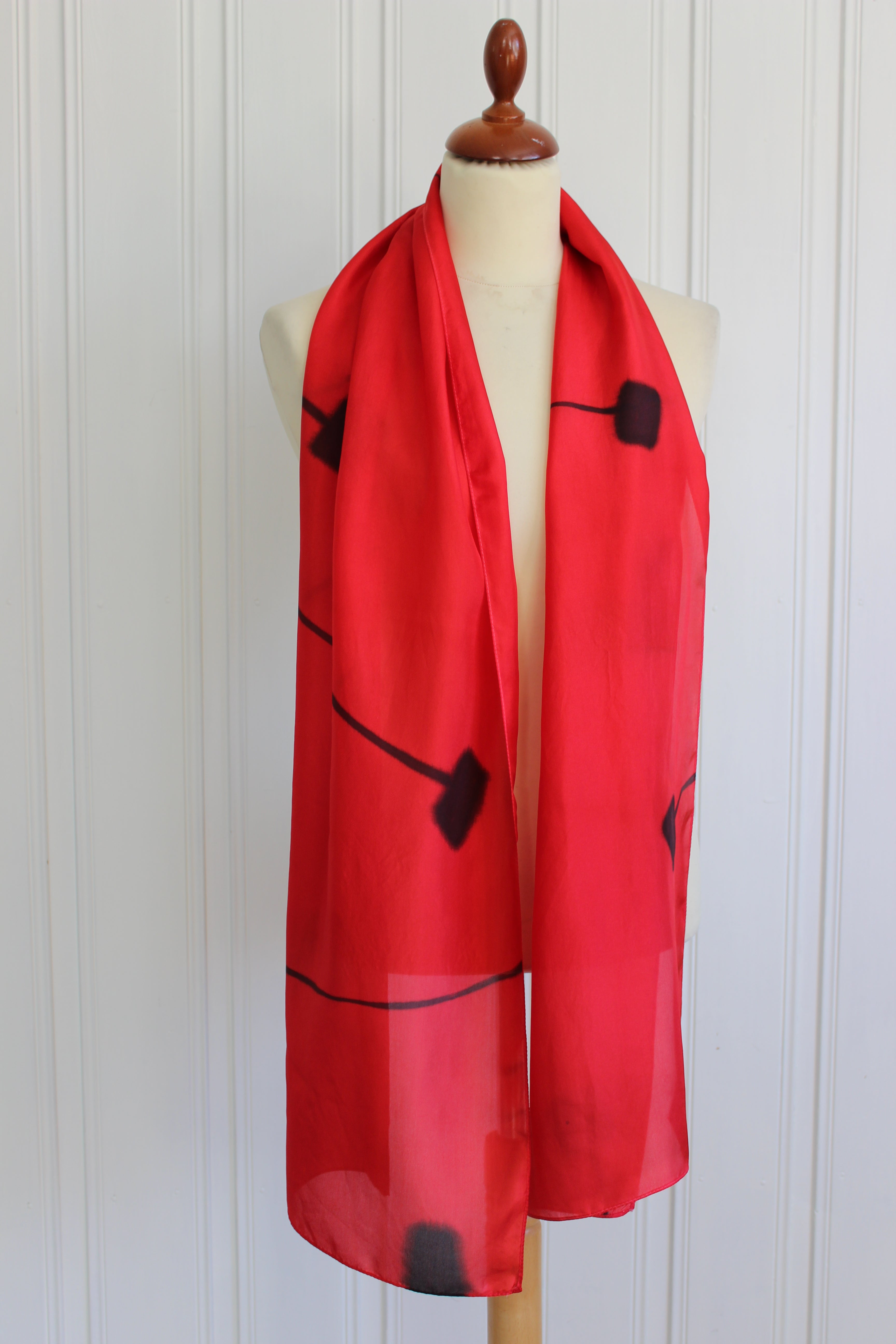 Hand painted silk scarf  3736