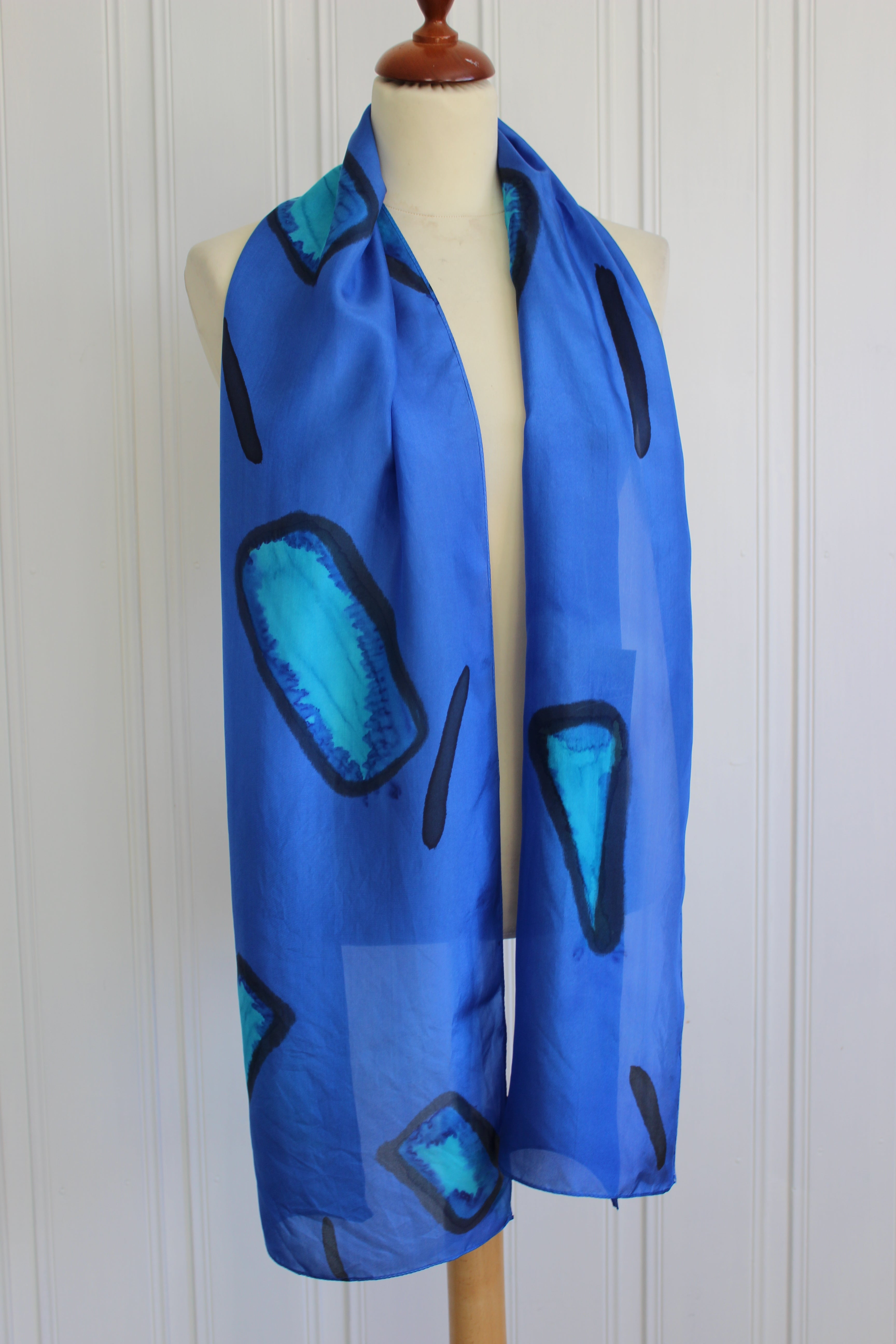 Hand painted silk scarf  3730